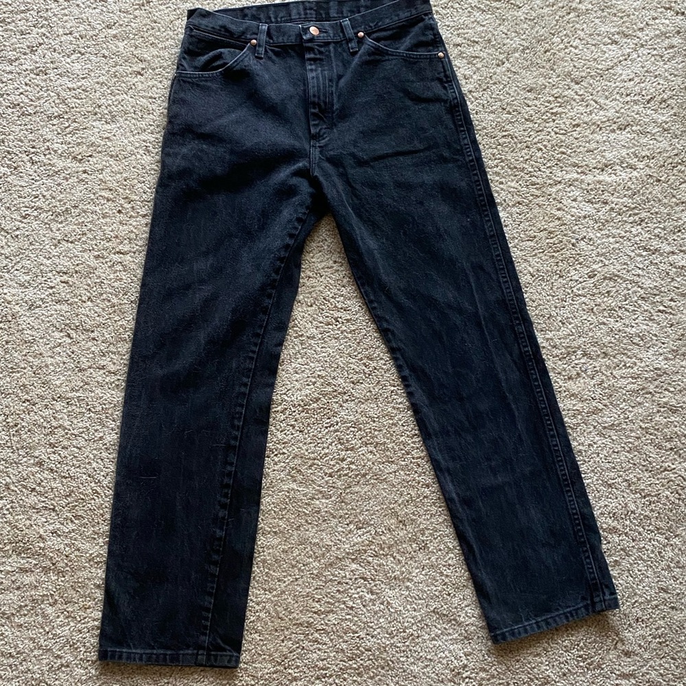Men’s Black Wrangler Straight leg Jeans 33x32